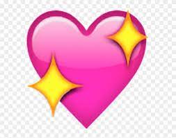 Sparkling heart was approved as part of unicode 6.0 in 2010 and added to emoji 1.0 in 2015. Tumblr Heart Emoji Stickers Love People Heart With Stars Emoji Free Transparent Png Clipart Images Download