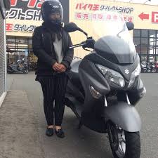 愛車自慢エントリーno13 バーグマン200 tm様 待望の女性ライダー登場 通勤用にビックスクーターをチョイスして頂きました ビックスクーターに乗りたい との思いからバーグマンを気に入って頂けました 原付からの初軽2輪で当店をお選びください