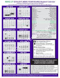 2016 2017 Year Round Calendar Updated Alamance Burlington School System Burlington Nc