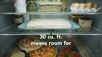 The KitchenAid 36 inch, 30 cu. ft. French 3-Door Refrigerator ...