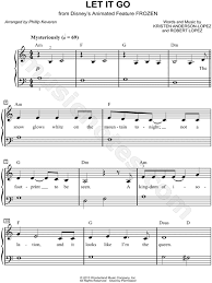 Let It Go From Frozen Sheet Music Easy Piano In A Minor Download Print Sheet Music Easy Piano Music Lessons For Kids