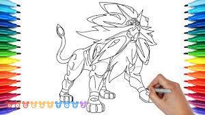 Solgaleo is a character from pokémon. How To Draw Solgaleo Legendary Pokemon Sun Drawing Coloring Pages For Kids Youtube