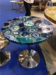 Ivy, vines and other draping houseplants look naturally chic wrapped around a sound cement base. Blue Agate Luxury Table Top Coffee Bar Table Tops Design Top From China Stonecontact Com