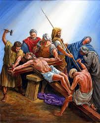 Jesus Nailed To The Cross Paintings By John Lautermilch In 2020 Cross Paintings The Cross Of Christ Jesus Art