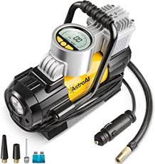 Tire inflation gun with gauge (mp600000av). Amazon Com Astroai Portable Air Compressor Pump Digital Tire Inflator 12v Dc Electric Gauge With Larger Air Flow 35l Min Led Light Overheat Protection Extra Nozzle Adaptors And Fuse Yellow Automotive