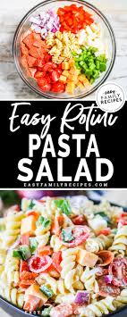 Add a half teaspoon of salt, and stir the pasta into the water. The Best Easy Rotini Pasta Salad Easy Family Recipes