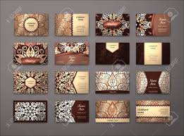 Digital business cards are quickly replacing their paper counterparts. Vector Vintage Business Cards Big Set Floral Mandala Pattern And Ornaments Oriental Design Layout Islam Arabic Indian Ottoman Motifs Front Page And Back Page Royalty Free Cliparts Vectors And Stock Illustration Image