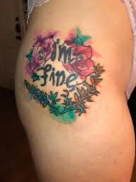 Abstract tattoos (215) animal tattoos (959) ankle tattoos (433) arm tattoos (2,938) back tattoos (264) belly tattoos (87) best friend tattoos (184) It Says I M Fine One Way And Save Me The Other Done By Chris At Tattoo Consortium In Bryan Texas Tattoos