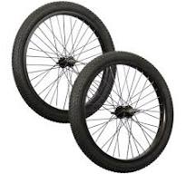 Set di ruote per bicicletta BMX da 20" con profilo offroad e camera d'aria  AV