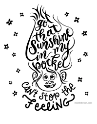 Trolls I Got Sunshine In My Pocket Hand Lettering Design Shipping Included Cricut Projects Vinyl Lettering Lettering Design