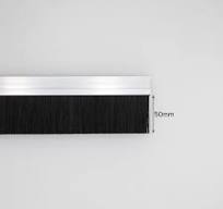 50mm Brush Door Seal – 2m Aluminium Brush Strip