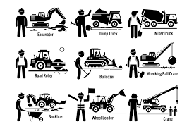 See the presented collection for crane svg. Construction Vehicles Transportation And Worker Set Icons 782066 Icons Design Bundles