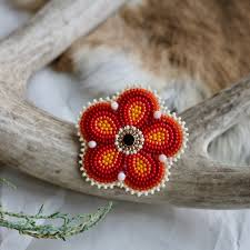 beaded brooch