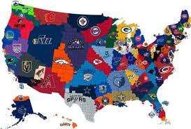 The Closest Big 4 Pro Sports Team To Each Us County Nhl Nfl Mlb Nba Pro Sports Sports Team Sports