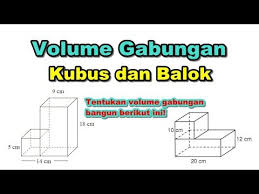 Pertama adalah gabungan dua bangun ruang berbentuk kubus dan balok. Volume Gabungan Kubus Dan Balok Youtube