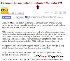 Saatnya guru belajar ke murid. Ekonomi Malaysia Siapa Betul Najib Atau Bloomberg