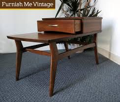 < image 1 of 11 >. Danish Style Vintage Mersman Step End Table