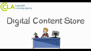 Word, video, explanatory film, podcast, blog, magazine. Digital Content Store Copyright Licensing Agency