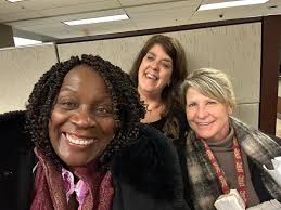 I'm so blessed! I got a selfie with two great women this morning . Watching  our Great San Bernardino Supervisor Chairwoman Dawn Rowe prepare this  morning to take invaluable information to our