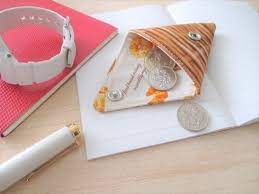布で作る 型紙から作る 三角コインケース作り方の作り方 財布 バッグ 財布 小物 アトリエ コインケース 作り方 ハンドメイド がま口 作り方 小銭入れ 作り方