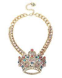 Unique Fashion Jewelry Designer Jewelry Betsey Johnson Necklace Betsey Johnson Jewelry Crystal Crown
