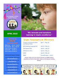 April 2015 Newsletter