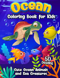 Download Ocean Coloring Book For Kids The Magical Underwater Colouring Book For Boys And Girls Filled With Cute Ocean Animals And Fantastic Sea Creatures Harper Happy 9781091401341 Amazon Com Books