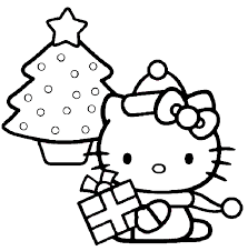 Kleurplaat Kerst Hello Kitty Afbeeldingen Kleurplaten Hello Kitty