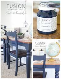 Fusion Midnight Blue Dining Set Makeover Lost Found Dining Set Makeover Painted Dining Room Table Painted Dining Table