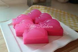 Agar agar santan gula merah 4 bahan tanpa telur jaggery powder with coconut milk jelly. Agar Agar Santan Sirap Rose Yang Sedap Untuk Berbuka Puasa Azie Kitchen