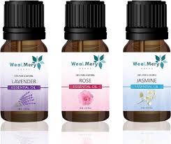 WeaLMery Aroma Lavender, Rose & Jasmine Essential Oils