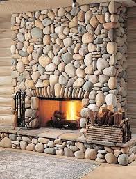 Mortar Less Stones Juxtapost Com Rustic Fireplaces River Rock Fireplaces Rock Fireplaces