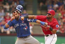 Cheer from home blue jays cutout crew contest central fan pack mlb kids 2021 promotions schedule jr. Blue Jays Brawl With Texas Rangers The Star