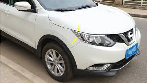 New For Nissan Qashqai J11 2014 2015 2016 Abs Front Headlight Lamp Light Eyelid Cover Trim Nissan Qashqai Light Eyebrows Nissan