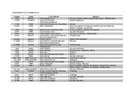Jadual hari cuti tahun 2020 dah keluar, rancanglah apa apa yang patut eh. Kalendar Cuti Umum 2016