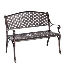 Bee vs wasp vs hornets 101: Patio Sense Antique Bronze Cast Aluminum Patio Bench 61491 The Home Depot