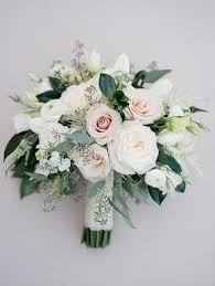 This White Green And Blush Wedding Bouquet Is Perfect For The Simple Modern And Elegant Bride Wed Green Wedding Bouquet Blush Bouquet Wedding Bridal Bouquet