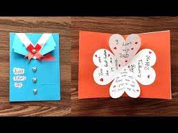 You can take on marbling paper or pressing flowers, or hand making a birthday card. Diy Father S Day Greeting Card Ideas Handmade Father S Day Cards Youtube