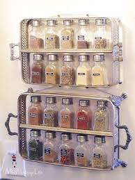 Silverplated Oven Dish Holders Repurposed Into Spice Or Fingernail Polish Storage Shelves Add Wooden Or Glass S Gewurze Organisieren Gewurzaufbewahrung Ideen