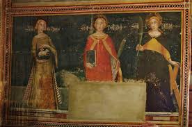 Santa Agnes Santa Caterina And Santa Eulalia 1346 14th Century Medieval Painting
