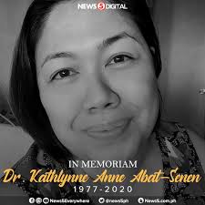 Pumanaw na ang neonatologist at frontliner sa Philippine General Hospital  na si Dr. Karen Abat-Senen kahapon matapos muling tamaan ng COVID-19. Hunyo  nang una siyang tamaan ng COVID-19. Ilang araw siyang na-admit
