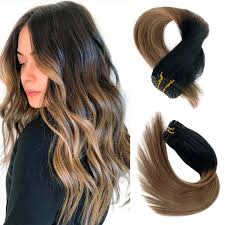 If you've always wanted to try blonde hair, light blonde highlights provide much the same intrigue and styling without requiring your stylist to bleach or tone your glamorous brown hair. Amazon Com Sew In Bundle Strawberry Blonde With Brown Streaks Human Hair Extensions 16 Inch Silky Straight Balayage Hair Weft Hand Tied Extensions 100g Beauty