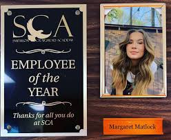 SCA celebrates our 2022-223 Employee of the Year, Ms. Margaret “Maggie”  Matlock! Thanks for all you do in the life of SCA and our scholars!