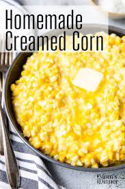 Homemade Creamed Corn Made With Corn On The Cob Mom S Dinner Recipe In 2021 Homemade Cream Corn Fresh Corn Recipes Creamed Corn Recipes
