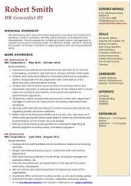 We make the hiring process one step easier by giving you a template to simply post to our site. Hr Generalist Resume Samples Qwikresume