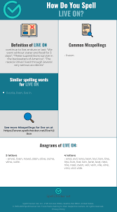 Correct Spelling For Live On Infographic Spellchecker Net