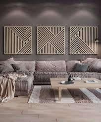 Although it is not quite right, it is the impression of most people about the wood paneling. Large Modern Wood Wall Art Set Of 3 Wooden Wall Art Set Of 3 Modern Other Furniture Modern Home Decor Wood Wall Art