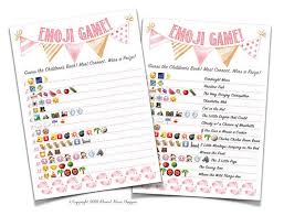 Baby Shower Emoji Game Nursery Children S Book Emoji Etsy Baby Shower Games Unique Emoji Games Free Baby Shower Games