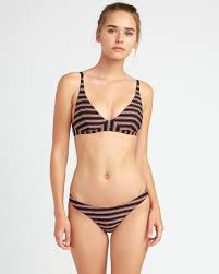 Bandit Striped Bralette Bikini Top