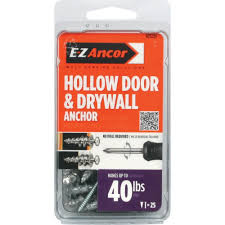 E Z Ancor 1 In Hollow Door And Drywall Anchors 25 Pack 25225 The Home Depot Hollow Core Doors Drywall Anchors Drywall